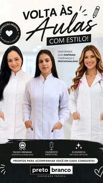 Campanha da linha de jalecos para estudantes