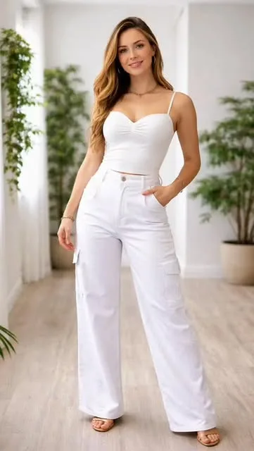 Composição com roupa branca divulgada pela Preto Branco